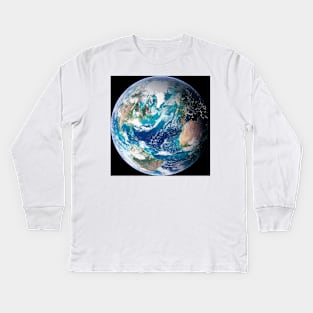 Blue Marble image of Earth (2005) (F001/0388) Kids Long Sleeve T-Shirt